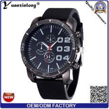 Yxl-175 promoción reloj de los hombres de la venta caliente Rubber Big Dial cronógrafo relojes deportivos de lujo relojes de cuarzo de silicona hombres